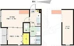 ハーモニービレッジ深草 2Kの間取図画像