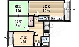 ステーションパレス京都 3LDKの間取図画像