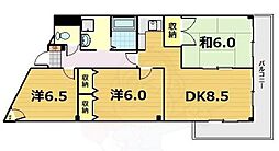 ビラ・クレール 3DKの間取図画像