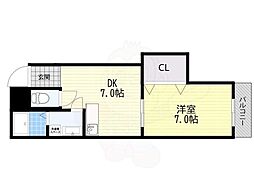 ビュープラザ 1LDKの間取図画像