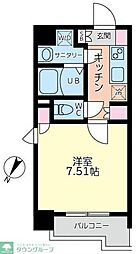 ＭＥさつき橋 6階1Kの間取り