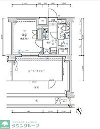 オーキッドレジデンス鶴見 6階1Kの間取り