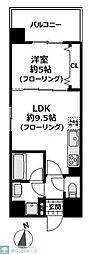 Ｐｏｒｔｓｉｄｅ　Ｕｒｂａｎ　Ｒｅｓｉｄｅｎｃｅ 8階1LDKの間取り