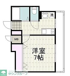 グランディール・横濱 1Kの間取図画像