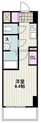 ラフィスタ川崎2 1Kの間取図画像