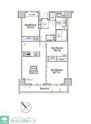 クラシアム神奈川台場 3LDKの間取図画像