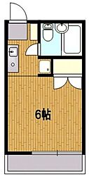 ロイヤルパレス大口 ワンルームの間取図画像