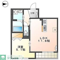 Wishing Well 1LDKの間取図画像