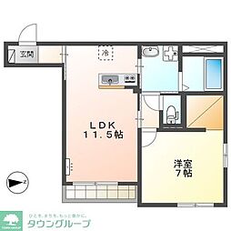 Wishing Well 1LDKの間取図画像