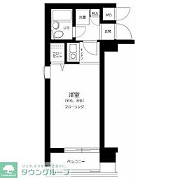 ピアハイム川崎 1Kの間取図画像