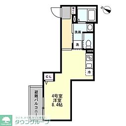 カーム・ヒル生麦 ワンルームの間取図画像