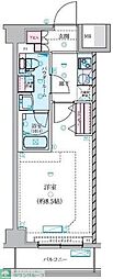 ジェノヴィア川崎鈴木町スカイガーデン 1Kの間取図画像