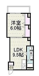寿コーポ 1LDKの間取図画像