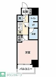 スパシエ川崎エセンザ 1Kの間取図画像