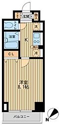 カッシア川崎レジデンス 1Kの間取図画像