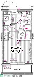 ガーラ・プレシャス川崎 1Kの間取図画像