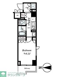 ルーブル川崎上平間弐番館 1Kの間取図画像