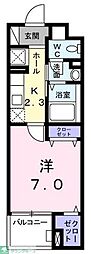 グランツ大口 1Kの間取図画像