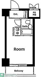 ライオンズマンション横浜ウエスト ワンルームの間取図画像