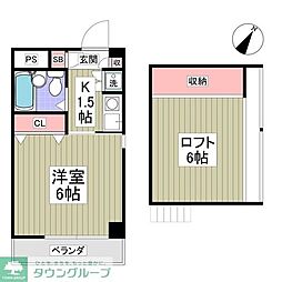 ライフインキシヤ 1Kの間取図画像