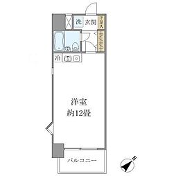 プラス・ワン横浜 ワンルームの間取図画像