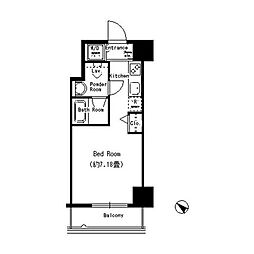 ドールマウスタワー ワンルームの間取図画像