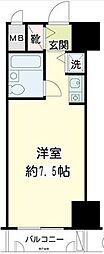 シーアイマンション鶴見 ワンルームの間取図画像
