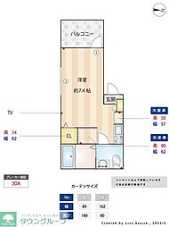 JR京浜東北・根岸線 大宮駅 徒歩12分の賃貸アパート 3階ワンルームの間取り