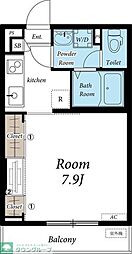 JR東北本線 土呂駅 徒歩6分の賃貸アパート 2階1Kの間取り