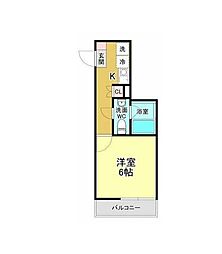 JR高崎線 桶川駅 徒歩5分の賃貸アパート 2階1Kの間取り
