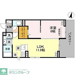 湘南新宿ライン宇須 土呂駅 徒歩7分の賃貸アパート 1階1LDKの間取り