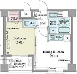 JR京浜東北・根岸線 北浦和駅 徒歩8分の賃貸マンション 1階1LDKの間取り
