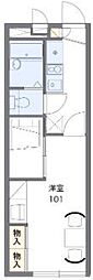 JR東北本線 蓮田駅 徒歩18分の賃貸アパート 1階1Kの間取り