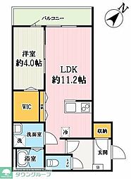 東武野田線 七里駅 徒歩13分の賃貸アパート 1階1LDKの間取り