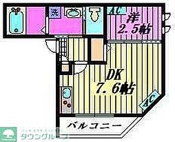 東武伊勢崎線 一ノ割駅 徒歩4分の賃貸アパート 1階1DKの間取り