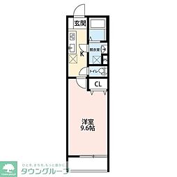 JR高崎線 北上尾駅 徒歩11分の賃貸アパート 2階1Kの間取り