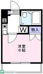 湘南新宿ライン宇須 東大宮駅 徒歩6分の賃貸マンション 2階1Kの間取り
