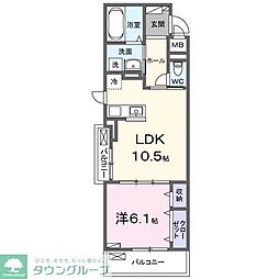 ルミナス コート 1LDKの間取図画像