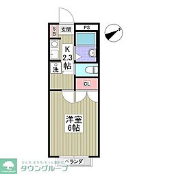 エスポワール小林 1Kの間取図画像