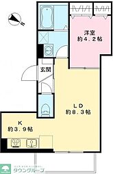 チェリータウンハイツ 1LDKの間取図画像