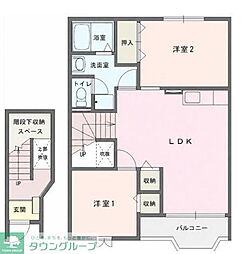 メゾンラフィネ 2LDKの間取図画像