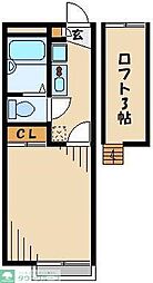 レオパレス錦 1Kの間取図画像