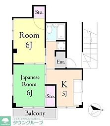 GH櫛引 2Kの間取図画像