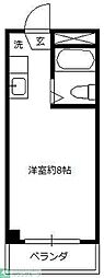 ジュネスエトワール与野 ワンルームの間取図画像