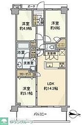 ルピアコート大宮フィオーレ 3LDKの間取図画像