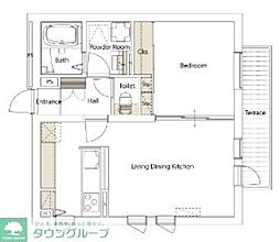 AQFOREST大宮桜木町 1LDKの間取図画像