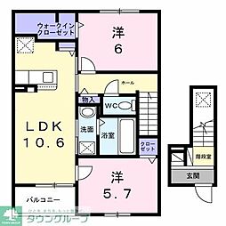 ソラーナ ユーユー 2LDKの間取図画像