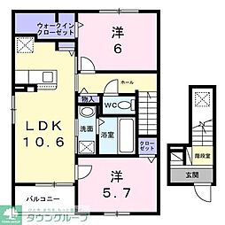 ソラーナ ユーユー 2LDKの間取図画像
