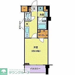 ガリシア新宿ＷＥＳＴ 2階1Kの間取り