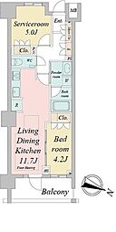 東京メトロ副都心線 西早稲田駅 徒歩9分の賃貸マンション 3階1SLDKの間取り